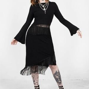 Disturbia Fringe Set Skirt and Top